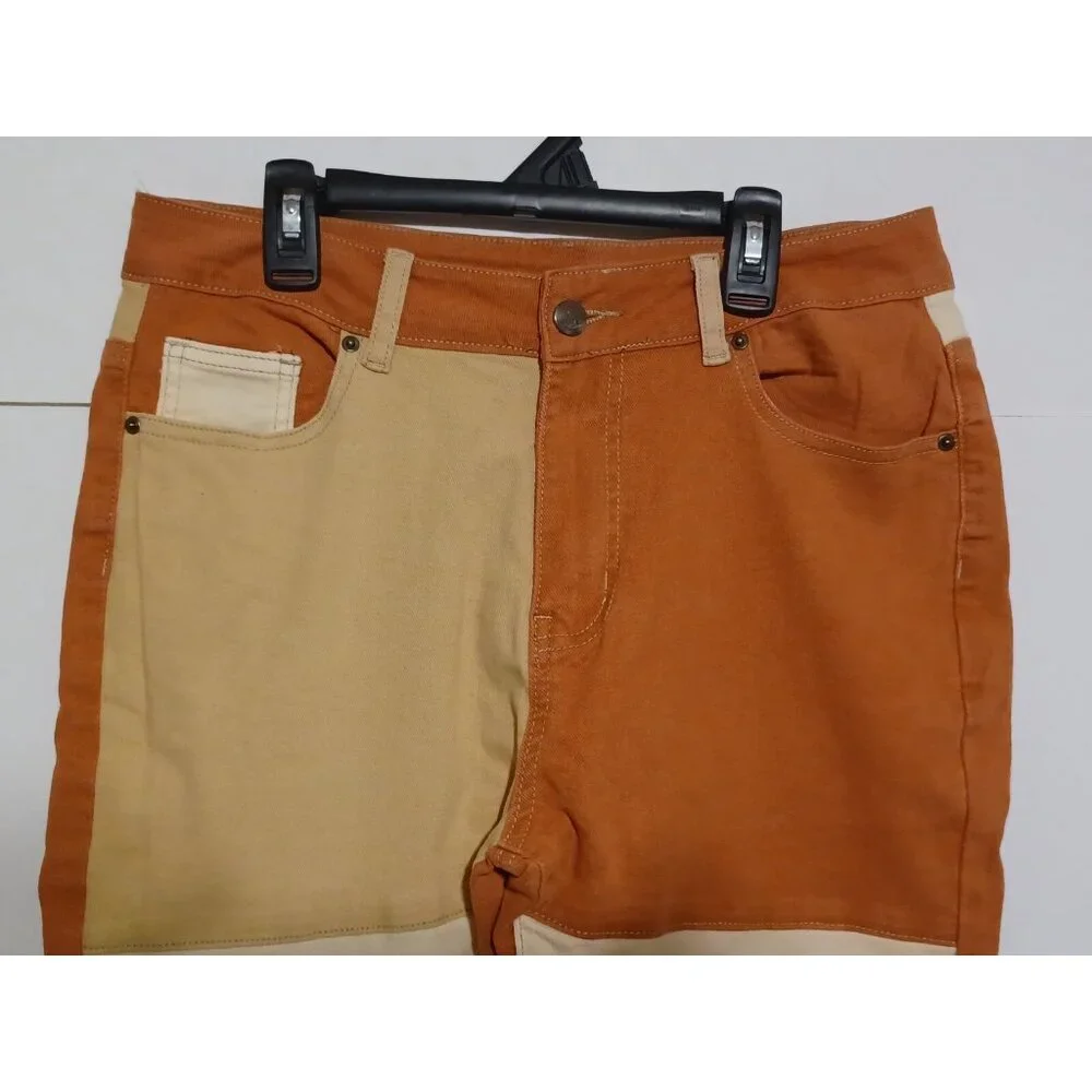 vamberfia Patchwork Stretch Size Large  32X29 jeans - Picture 3 of 7